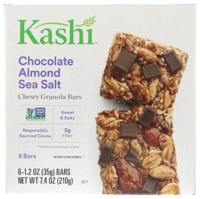 Злаковый батончик Kashi Chocolate Almond Sea Salt 35 г 6 шт.