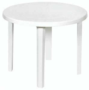 Стол садовый круглый 85.5x71x85.5 см, 1шт, пластиковая мебель для дачи, банкета, кафетерия, цвет бриллиант, легкий и практичный материал