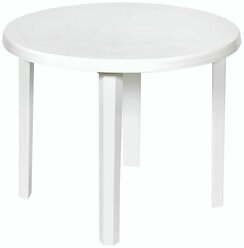 Стол садовый круглый 85.5x71x85.5 см, 1шт, пластиковая мебель для дачи, банкета, кафетерия, цвет бриллиант, легкий и практичный материал