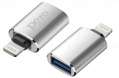 Переходник PERO AD02 Lightning - USB 3.0 Silver