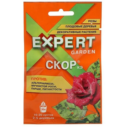 Средство от болезней растений Expert Garden Скор, 2 мл фунгицид expert garden скор от болезней на розах плодовых и декоративных растениях 2 мл