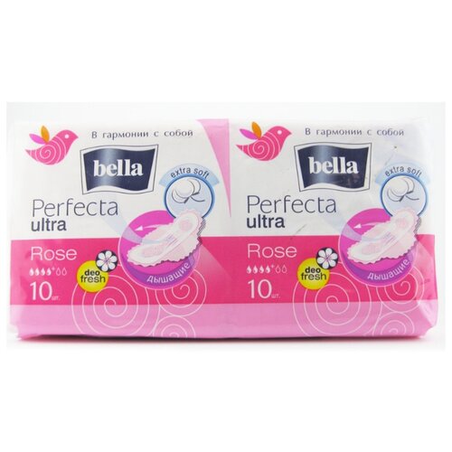 Купить Гигиенические прокладки супертонкие Bella Perfecta Ultra Rose Deo , 10 + 10 штук, Прокладки и тампоны