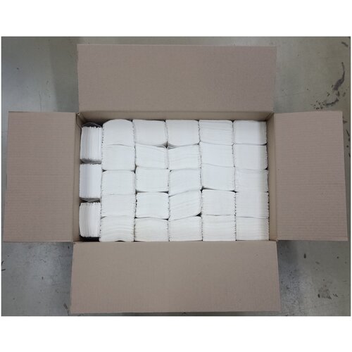 Листовые полотенца V сложения 23х21 см, 2 слоя, 20 упаковок, 200 листов целлюлоза