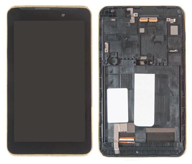 Дисплей (экран) в сборе с тачскрином для Asus MeMO Pad 7 ME70C с рамкой черный (Premium SC LCD) / 1024x600