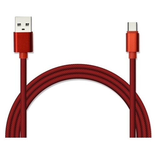 кабель usb type c 1 метр красный Кабель для зарядки и передачи данных JA-DC31 1м красный (в оплётке, USB2.0/USB Type C, поддержка QC 3.0, пропускная способность 2A)