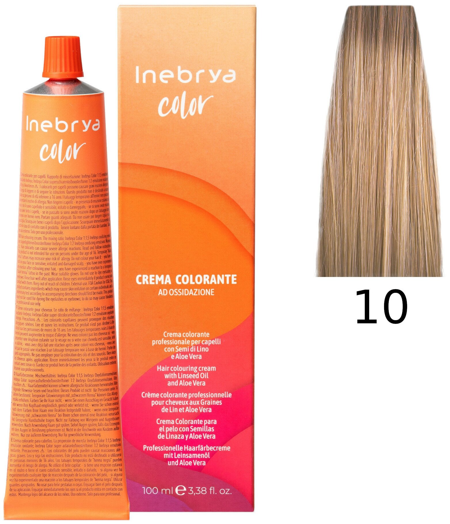 Крем-краска Inebrya Color Professional 10 Яркий блонд 100 мл