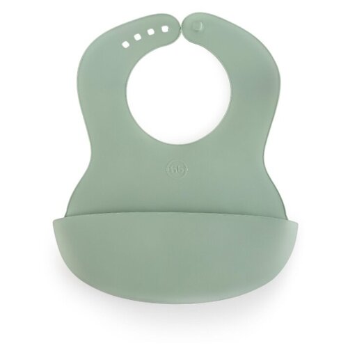 фото Happy baby нагрудник basic baby plastic bib, 1 шт., расцветка: dark green