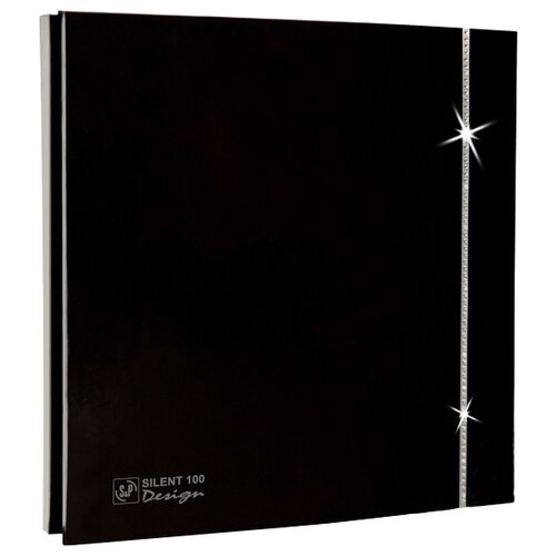 Вентилятор вытяжной Soler & Palau SILENT-100 CZ SWAROVSKI DESIGN, black 8 Вт