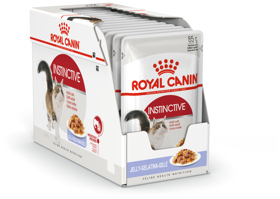 Royal Canin Instinctive Корм консервированный для взрослых кошек,желе, 85гр, 24шт.