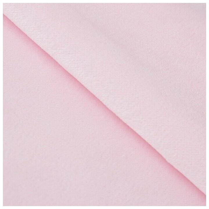 Ткань для пэчворка плюш Нежно розовая, 52 50 см