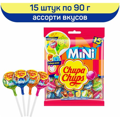 Карамель Chupa Chups Мини, чупа чупс, 15 шт. по 90 г.