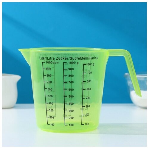 Кувшин мерный 1 л цвет микс 324₽