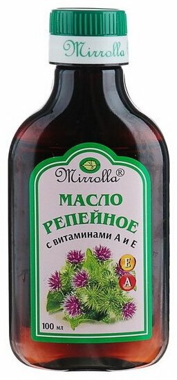 Репейное масло с витаминами А и Е, 100 мл