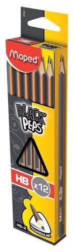 Maped Набор чернографитных карандашей Black Pep's 12 штук (850021)