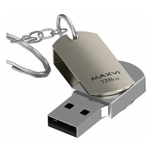 Maxvi USB Flash Drive 128Gb Maxvi metallic silver (FD128GBUSB20C10MR)