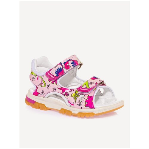 фото Сандалии minimen, ж цвет розовый-принт-динозавр, размер 21