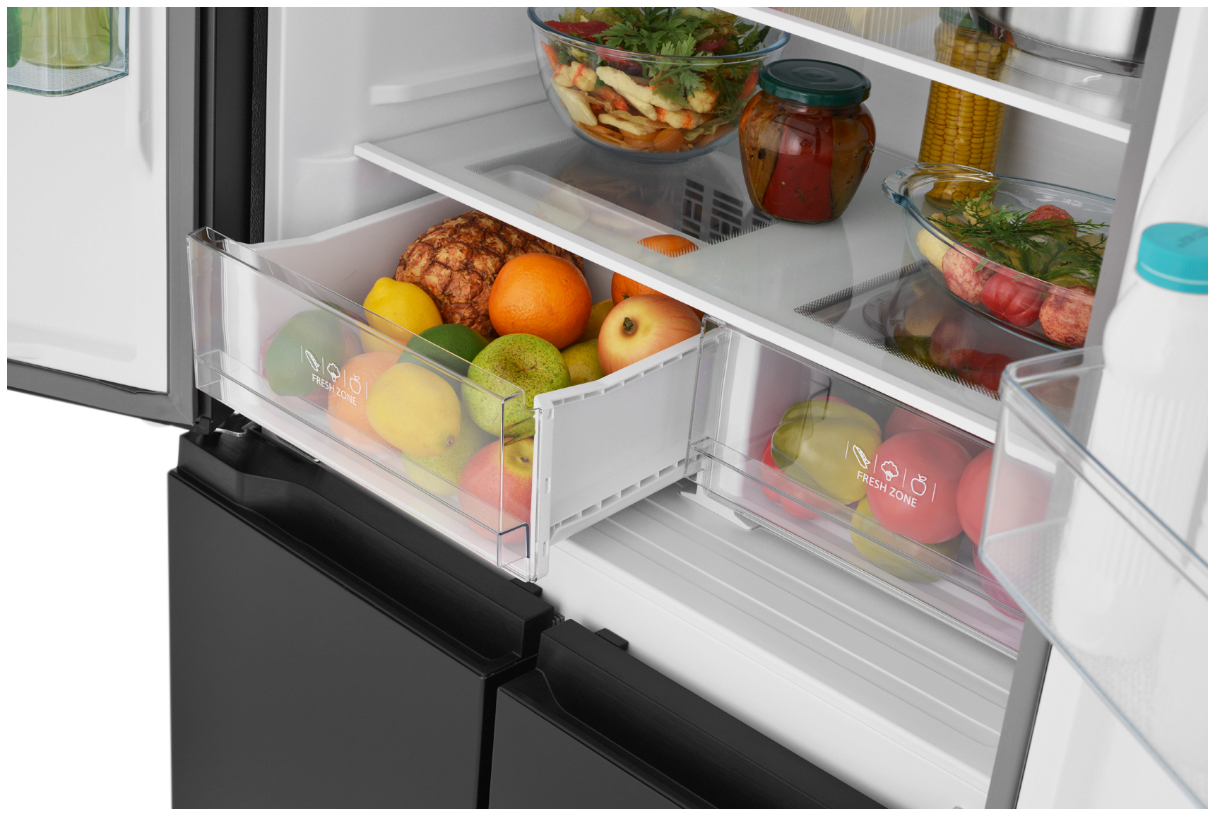 Многокамерный холодильник ZUGEL ZRCD430B черный - фотография № 4