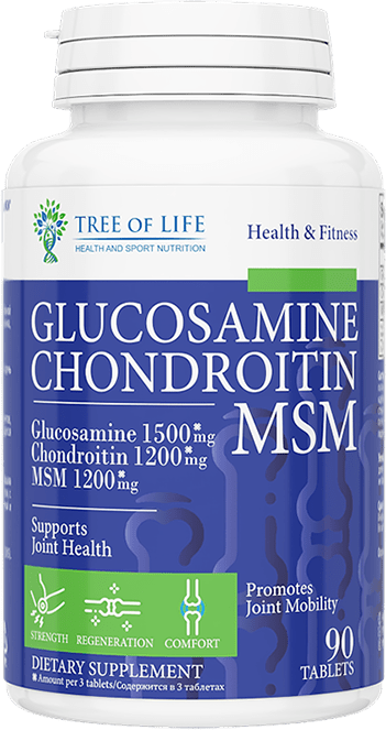 Препарат для связок и суставов Glucosamine Chondroitin and MSM (Глюкозамин Хондроитин МСМ)