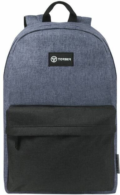 Рюкзак TORBER GRAFFI, серый с карманом черного цвета T8965-GRE-BLK