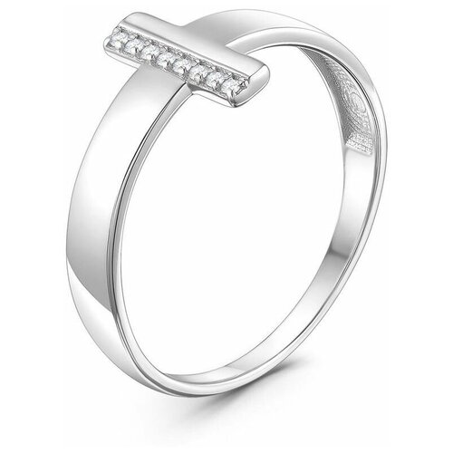 фото Кольцо из серебра с родированием с фианитами приблуды