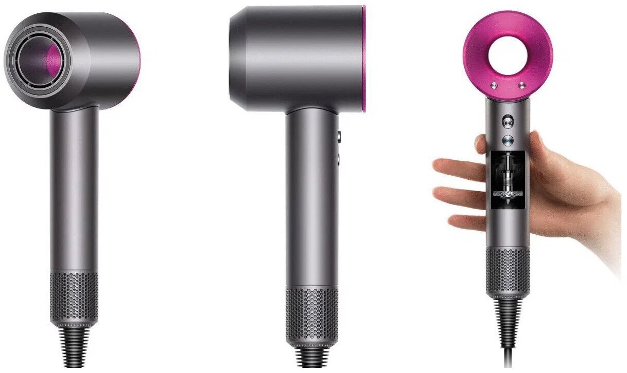 Фен Dyson Supersonic HD08 Nickel/Fuchsia (Никель/Фуксия) + Подарок 2 расчески EU - фотография № 3