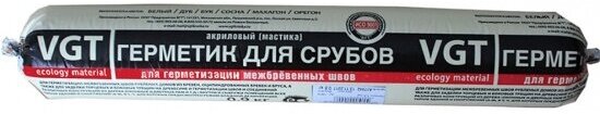 Герметик акриловый Vgt (ВГТ) для срубов, 0,9 кг, венге