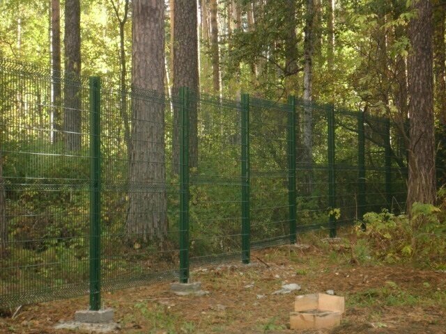 Забор металлический, Ограждение садовое из 3 D Панелей "Преграда 3,8" , 2700х1940 мм., 5 шт. - фотография № 4