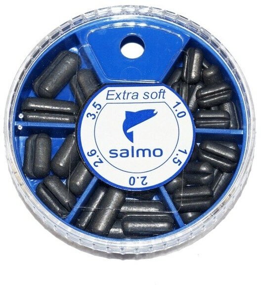 Грузила Salmo extra soft, набор №4 малый, 5 секций, 1-3.5 г, 60 г