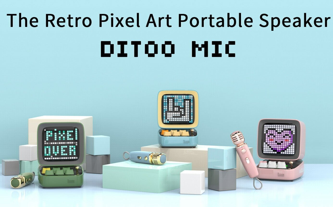 Портативная акустика Divoom Ditoo Mic Pink - фото №10