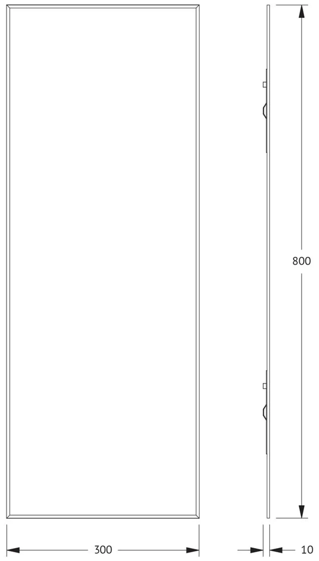 Зеркало настенное с фацетом Прямоугольное Standard EVOFORM 30x80 см, для гостиной, прихожей, спальни, кабинета и ванной комнаты, BY 0216 - фотография № 2