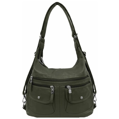Сумка-рюкзак женская DOLPHIN, тёмный зеленовато-серый