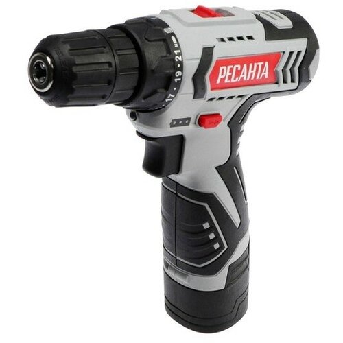 Ресанта Дрель-шуруповерт Ресанта ДА-12-2Л 12 В 2 Ач Li-Ion 40 Нм 4001400 обмин 638400₽