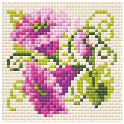 фото Вьюнок набор для выкладывания стразами 10х10 риолис ам0030