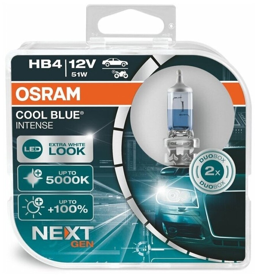 Лампа Hb4 51w 12v P22d Cool Blue Intense (Next Generation)(Компл.2шт.) Osram арт. 9006CBN-HCB