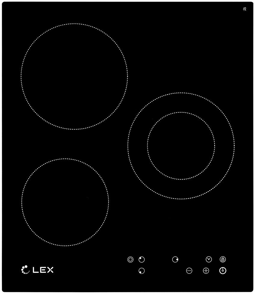 Электрическая панель LEX EVH 431, 45 см, цвет черный