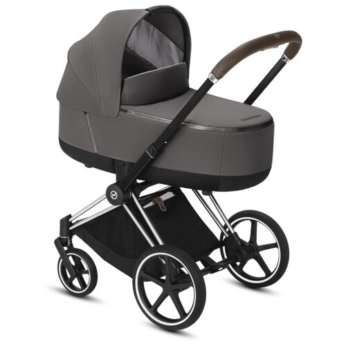 фото Универсальная коляска Cybex Priam III (2 в 1) manhattan grey/chrome/brown, цвет шасси: серебристый