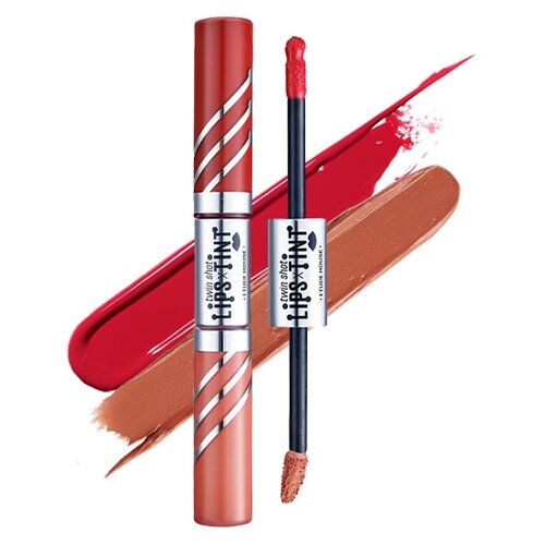 Etude Тинт для губ Twin Shot Lips Tint, BR401 Mug X Chai Shot помада для губ etude twin shot lips tint губная помада тинт