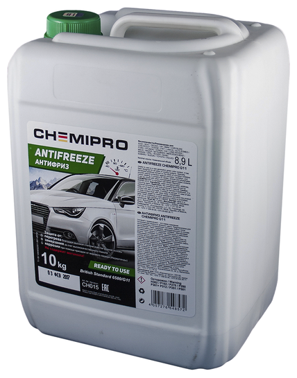 ch015_антифриз chemipro g11 готовый 10kg! зеленый, 8.9л\