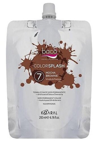 Kaaral Colorsplash Vivids-Pastels 7 MOCHA BROWNIE Краситель для волос мокко, 200 мл.