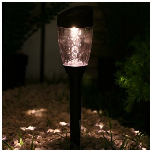 Садовый светильник на солнечной батарее «Трапеция скошенная» 6 × 36 × 6 см 1 LED свечение тёплое белое