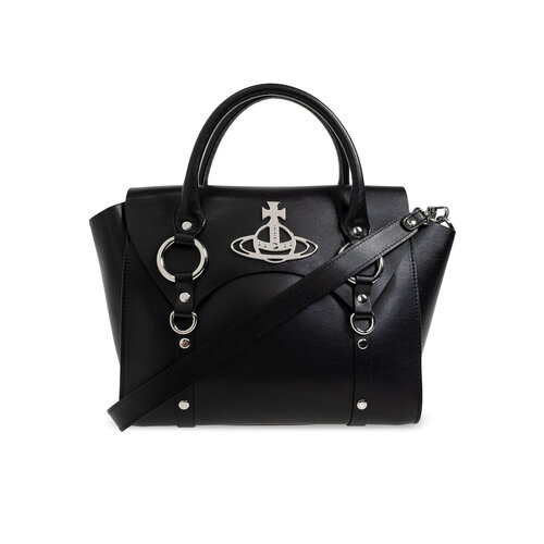 Сумка тоут Vivienne Westwood Orb фактура гладкая черный 109945₽