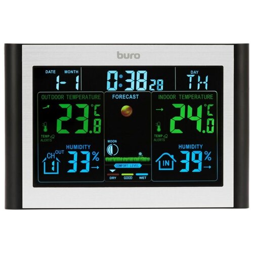 Погодная станция Buro BU-WSH114-COLOR черный 249000₽