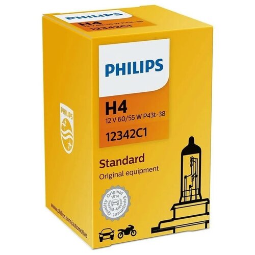 Галогеновая лампа Philips H4 12V 60/55W P43t-38