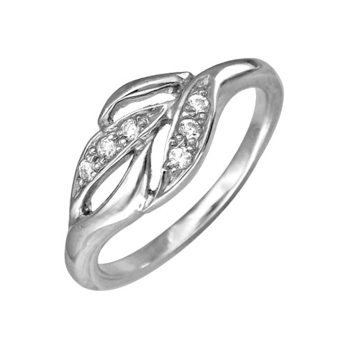 фото Эстет кольцо с 6 фианитами из серебра у15к150729, размер 17.5