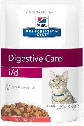 Влажный диетический корм Hill's Prescription Diet i/d Digestive Care для кошек при расстройствах пищеварения и ЖКТ с лососем, 12 шт х 85 г - фотография № 15