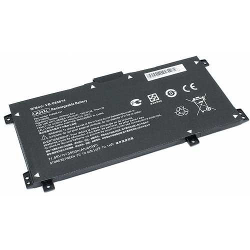 аккумулятор lko3xl для ноутбука hp envy x360 convertible 15 bp 15 bq 15 cn 15m bp 11 55v 4835mah черный Аккумуляторная батарея (аккумулятор) LK03XL для ноутбука HP Envy 17M 11.55V 3500mAh