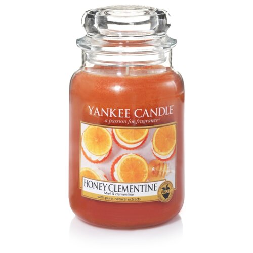 фото Yankee candle / свеча большая в стеклянной банке медовый клементин honey clementine 623 гр / 110-150 часов