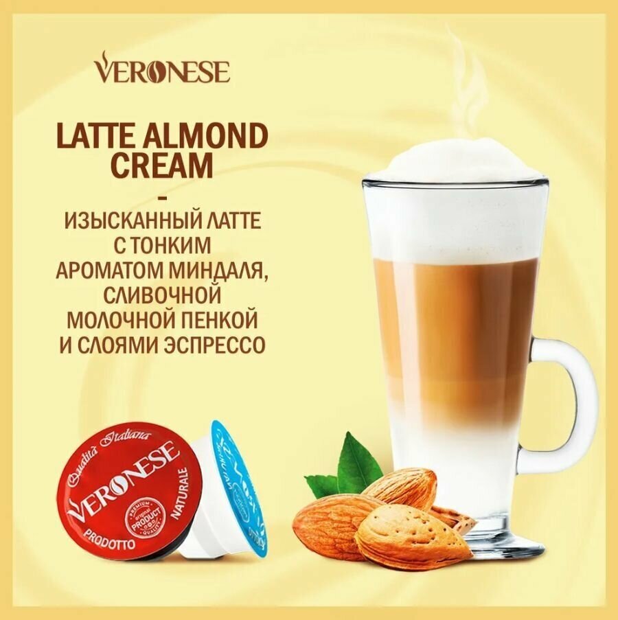 Набор в капсулах Veronese Latte almond cream 10шт - фотография № 6
