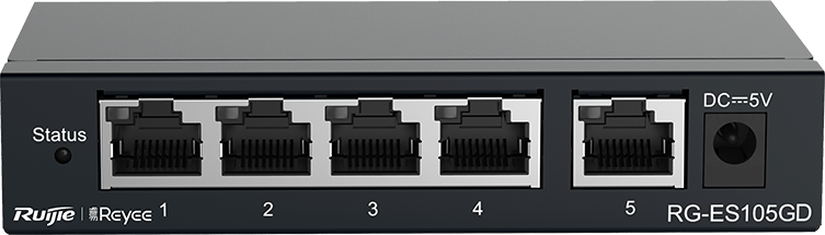 Коммутатор Reyee 5-Port Gigabit unmanaged Switch, 5 Gigabit RJ45 Ports ,Steel Case (RG-ES105GD) Ruijie - фото №3