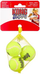 Набор игрушек для собак KONG Air теннисный очень маленький, 3 шт (AST5E) желтый